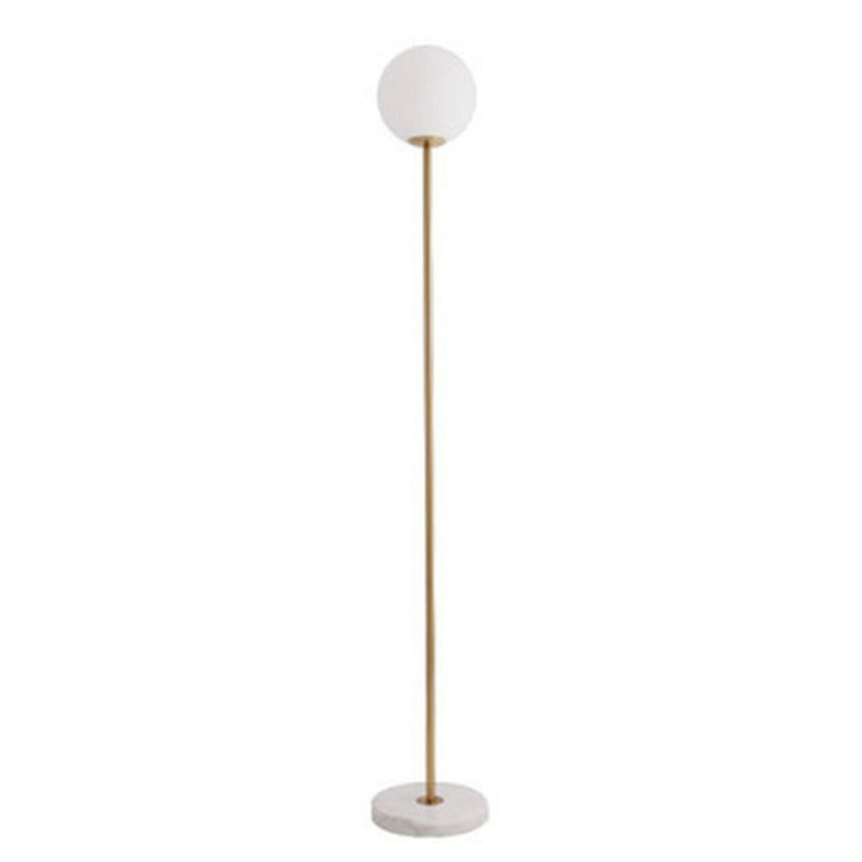 Globe Modern Standing Marble Base Gold Floor Lamp Image - 8