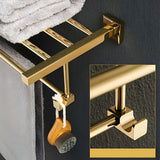 Gold Adhesive Mount Metal Storage Bathroom Hardware Set Image - 15