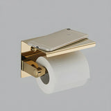 Gold Adhesive Mount Metal Storage Bathroom Hardware Set Image - 2