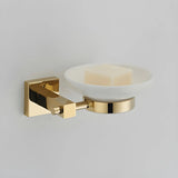 Gold Adhesive Mount Metal Storage Bathroom Hardware Set Image - 20