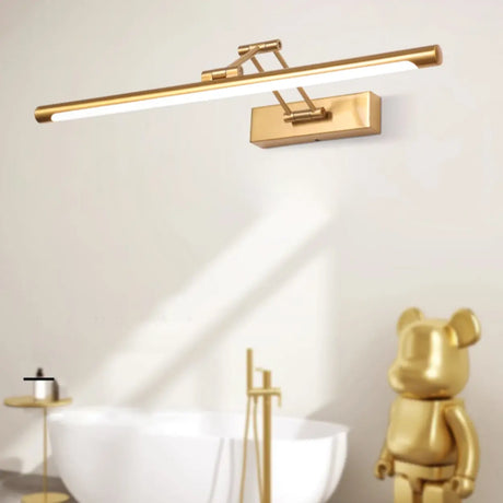 Gold Adjustable Cylinder Wall Mounted LED Vanity Light Image - 2