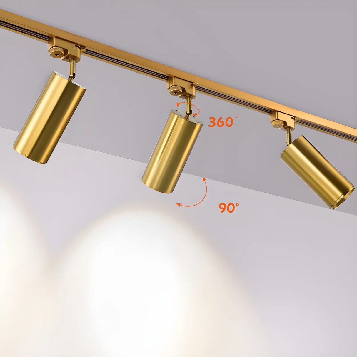 Gold Aluminum Linear Semi-Flush Mount Light 3-Light Image - 15