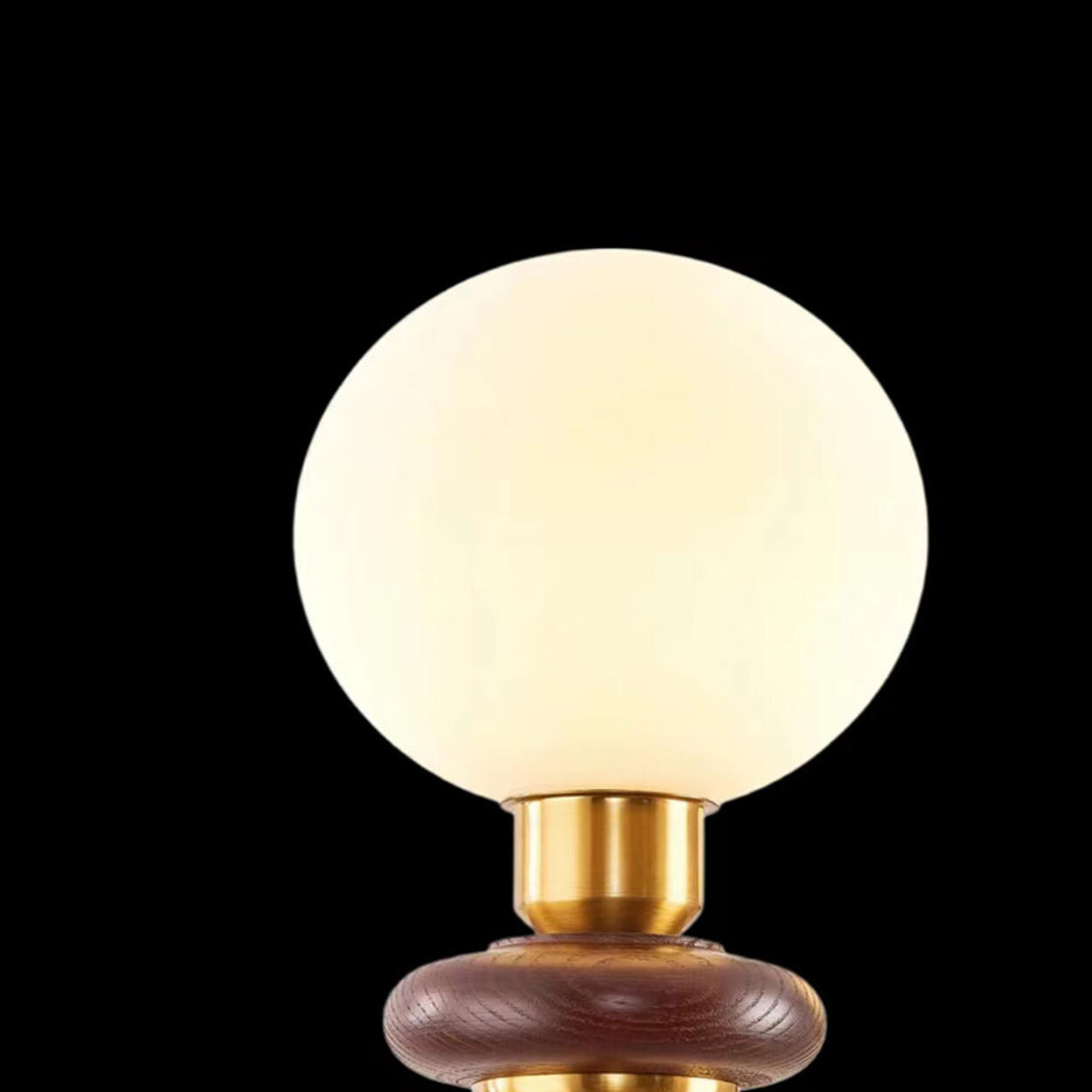 Gold and Wood Globe Pendant Light Kitchen Island Image - 7