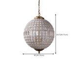 Gold Clear Crystal Globe Chandelier Adjustable Height #size