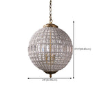 Gold Clear Crystal Globe Chandelier Adjustable Height Image - 9