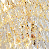 Gold Crystal Tiered Adjustable Height Foyer Chandelier Image - 10