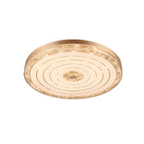 Gold Crystal Tree Rings LED Flush Mount Ceiling Light Image - 3