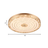 Gold Crystal Tree Rings LED Flush Mount Ceiling Light #size