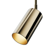 Gold Cylinder Aluminum Semi-Flush Mount Ceiling Light Image - 12