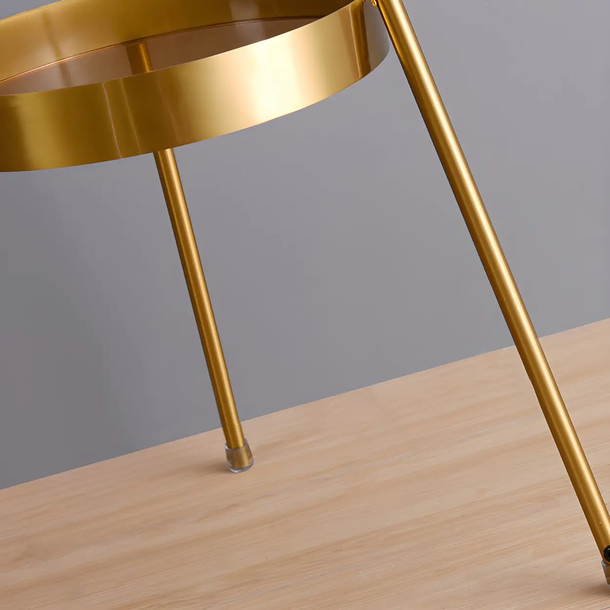 Gold Elegant Globe Tripod Floor Lamp with Side Table Image - 9