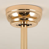 Gold Finish 5 Blade Modern Ceiling Fan with LED Light Image - 19