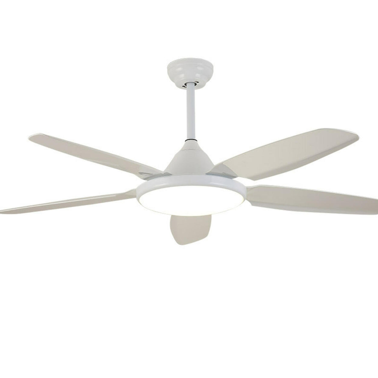 Gold Finish 5 Blade Modern Ceiling Fan with LED Light Image - 2