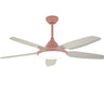 Gold Finish 5 Blade Modern Ceiling Fan with LED Light Image - 3