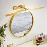 Gold Finish Adjustable Rectangle Metal Vanity Light Image - 2