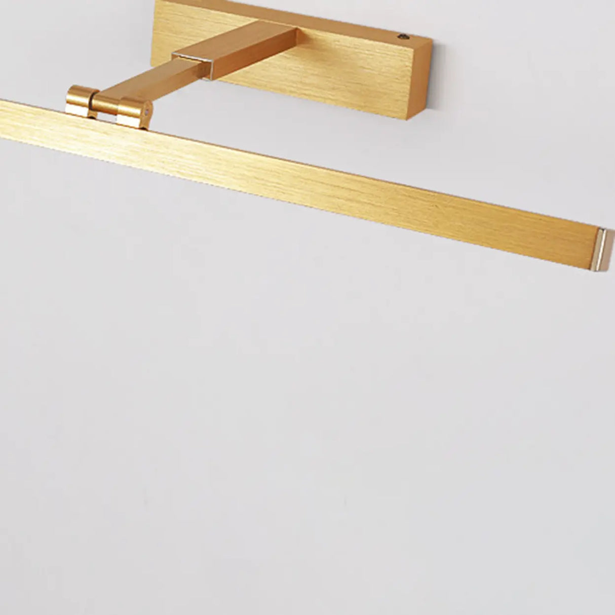 Gold Finish Adjustable Rectangle Metal Vanity Light Image - 7