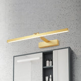 Gold Finish Adjustable Rectangle Metal Vanity Light Image - 8