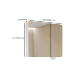 Gold Finish Aluminum Frameless Small Medicine Cabinet Image - 18