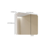 Gold Finish Aluminum Frameless Small Medicine Cabinet Image - 20