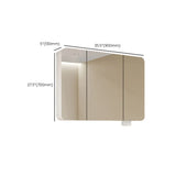 Gold Finish Aluminum Frameless Small Medicine Cabinet Image - 24