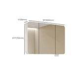 Gold Finish Aluminum Frameless Small Medicine Cabinet Image - 26