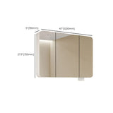 Gold Finish Aluminum Frameless Small Medicine Cabinet Image - 30