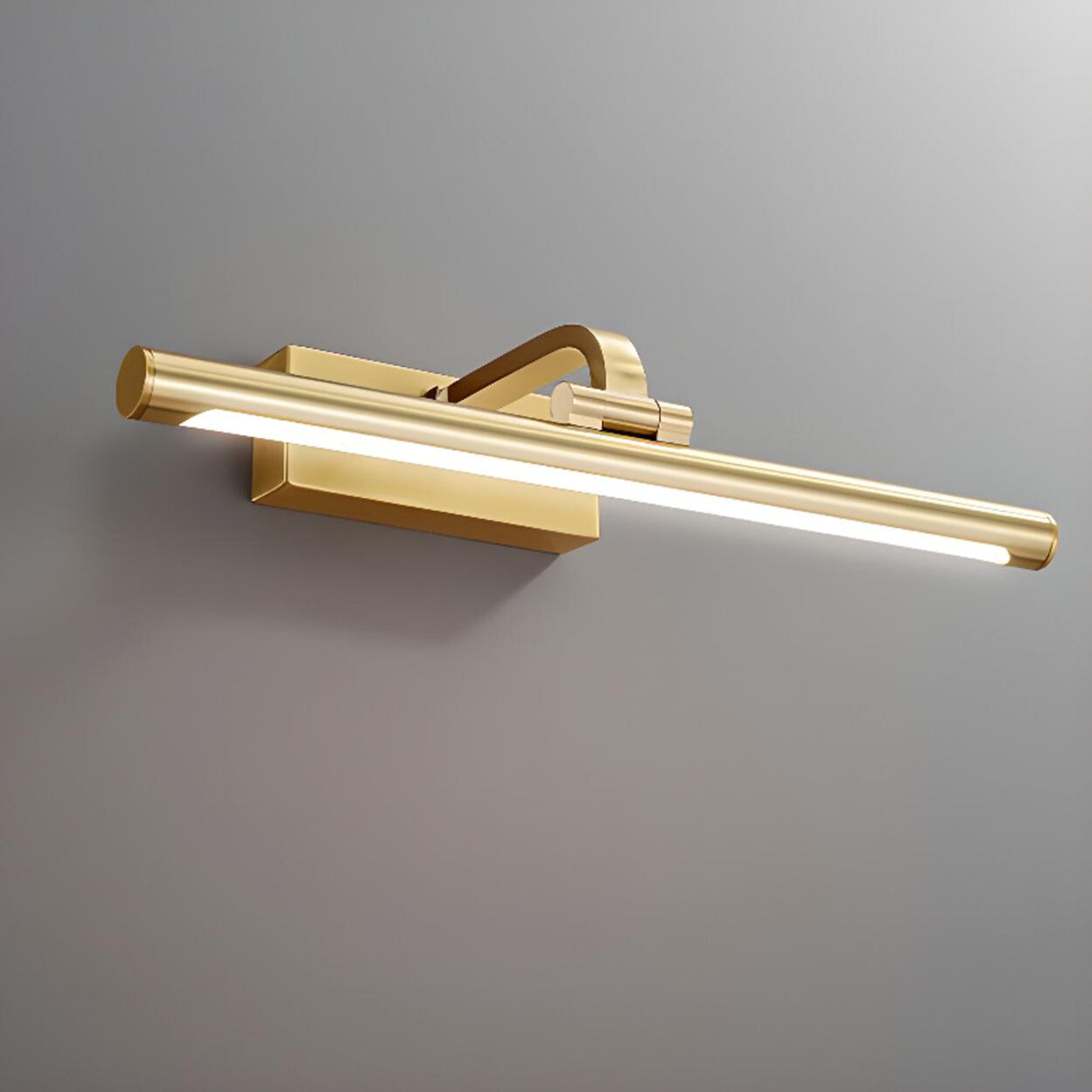 Gold Finish LED Bathroom Vanity Mirror Light Image - 8