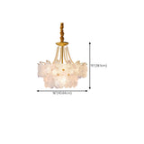 Gold Floral Clear Glass Chandelier, Adjustable Height Image - 28