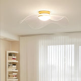 Gold Flower Shape LED Semi-Flush Mount Ceiling Light Image - 12