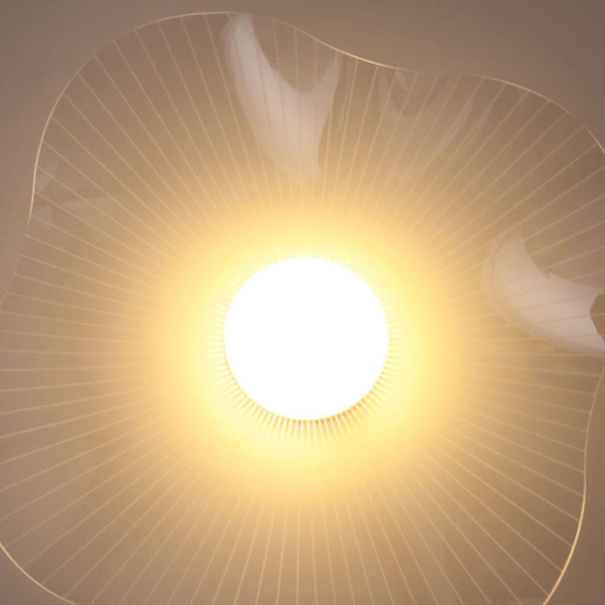 Gold Flower Shape LED Semi-Flush Mount Ceiling Light Image - 9