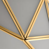 Gold Geometric Frosted Glass Flush Mount Ceiling Light Image - 8