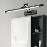 Gold Linear Simple LED Mirror Swing Arm Vanity Light Image - 6