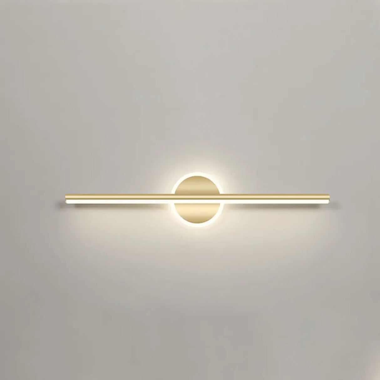 Gold Modern Geometric Linear LED Mirror Vanity Light Image - 15