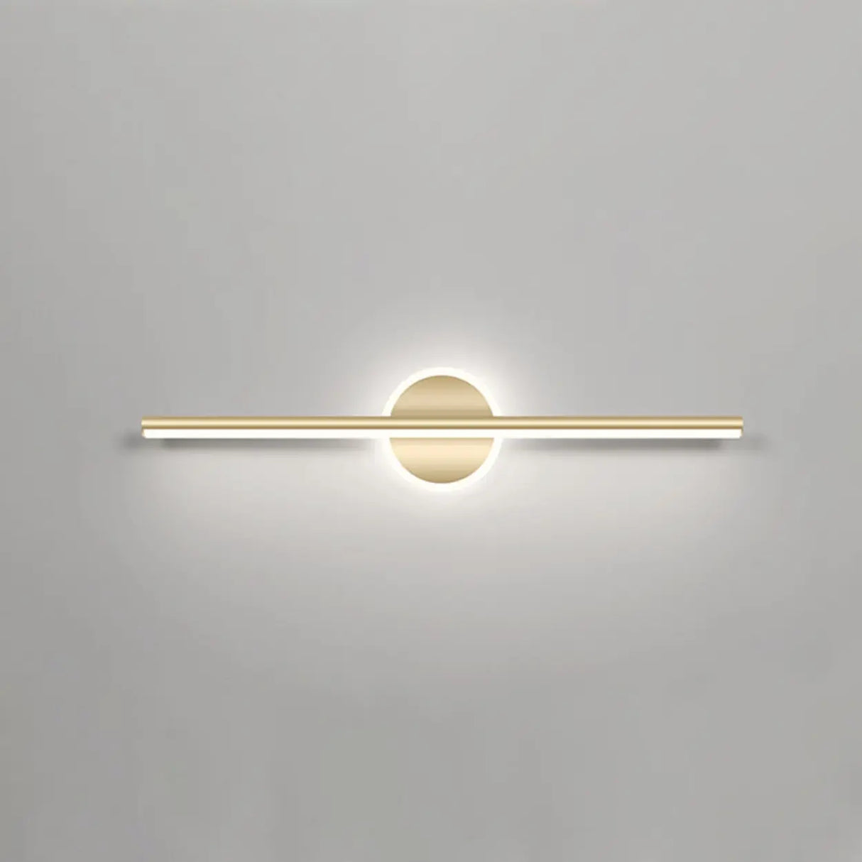 Gold Modern Geometric Linear LED Mirror Vanity Light Image - 16