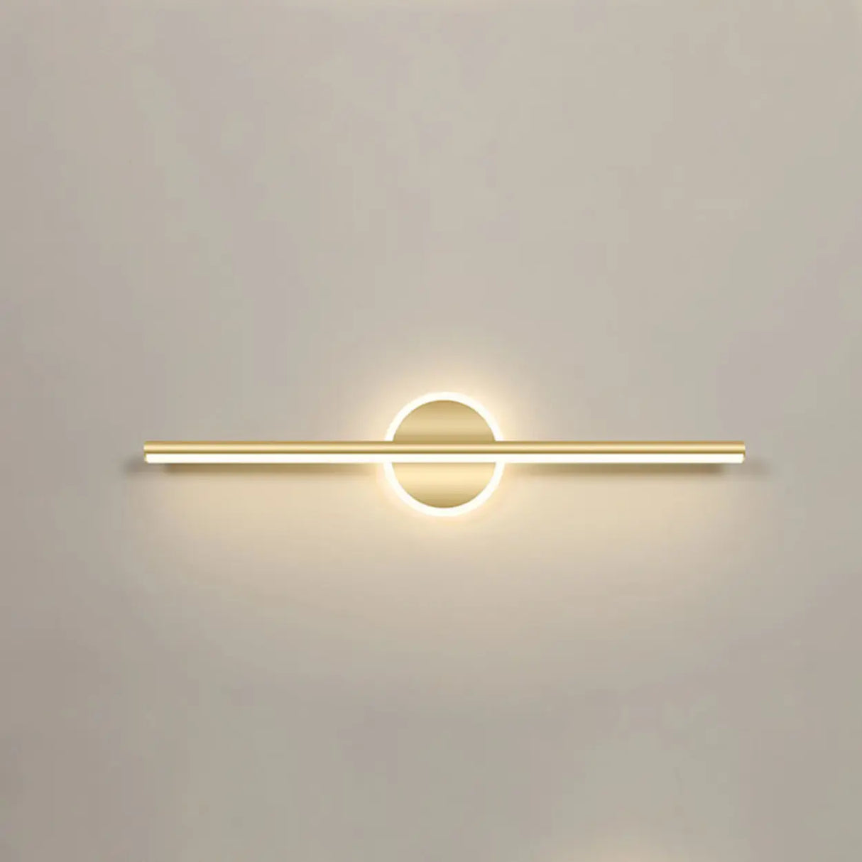 Gold Modern Geometric Linear LED Mirror Vanity Light Image - 17