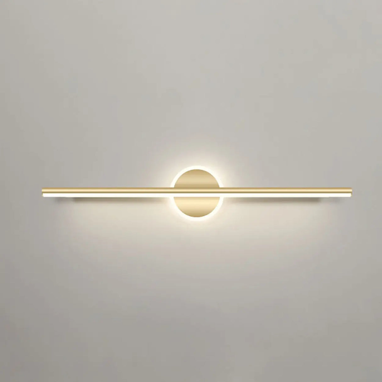 Gold Modern Geometric Linear LED Mirror Vanity Light Image - 18