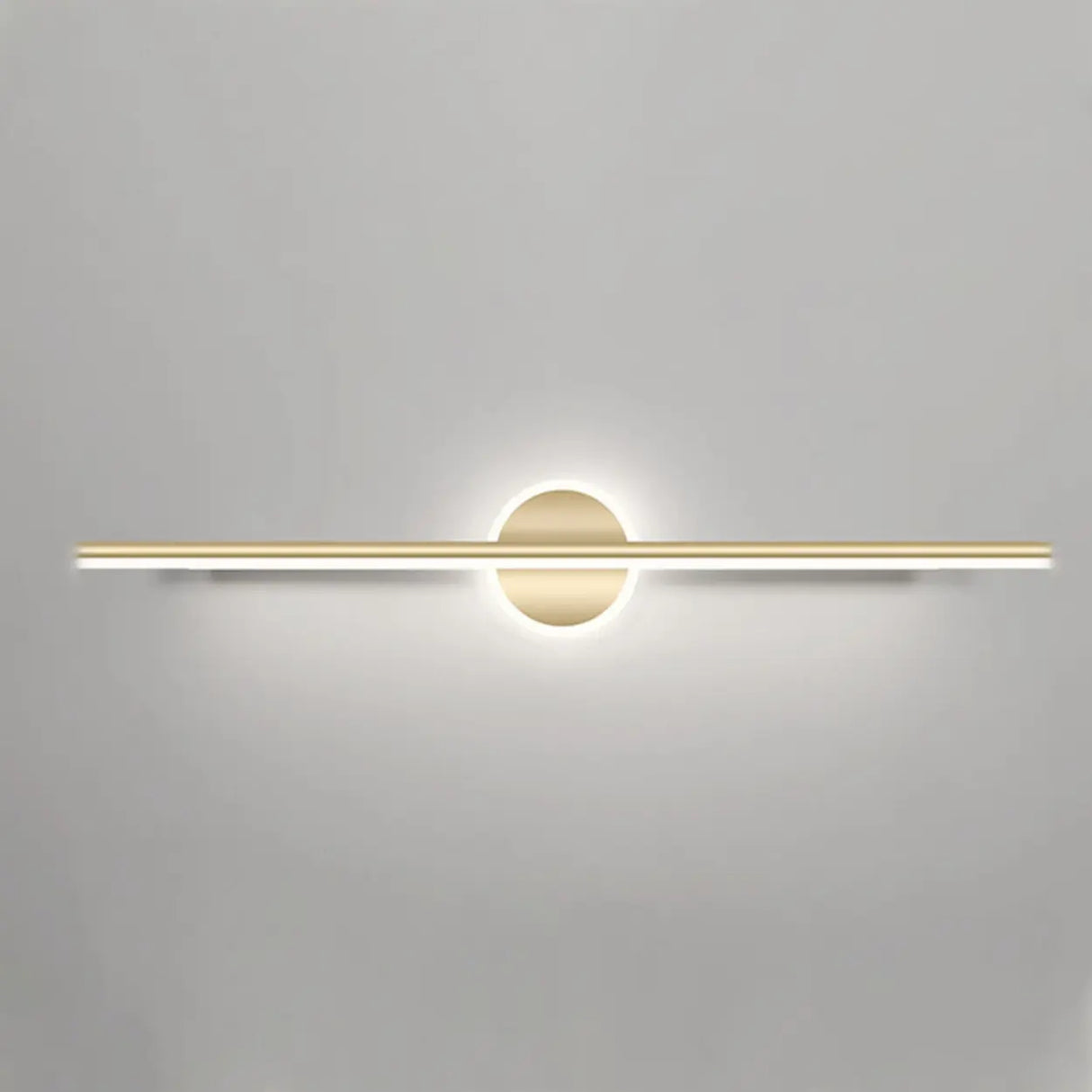 Gold Modern Geometric Linear LED Mirror Vanity Light Image - 22