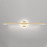 Gold Modern Geometric Linear LED Mirror Vanity Light Image - 22