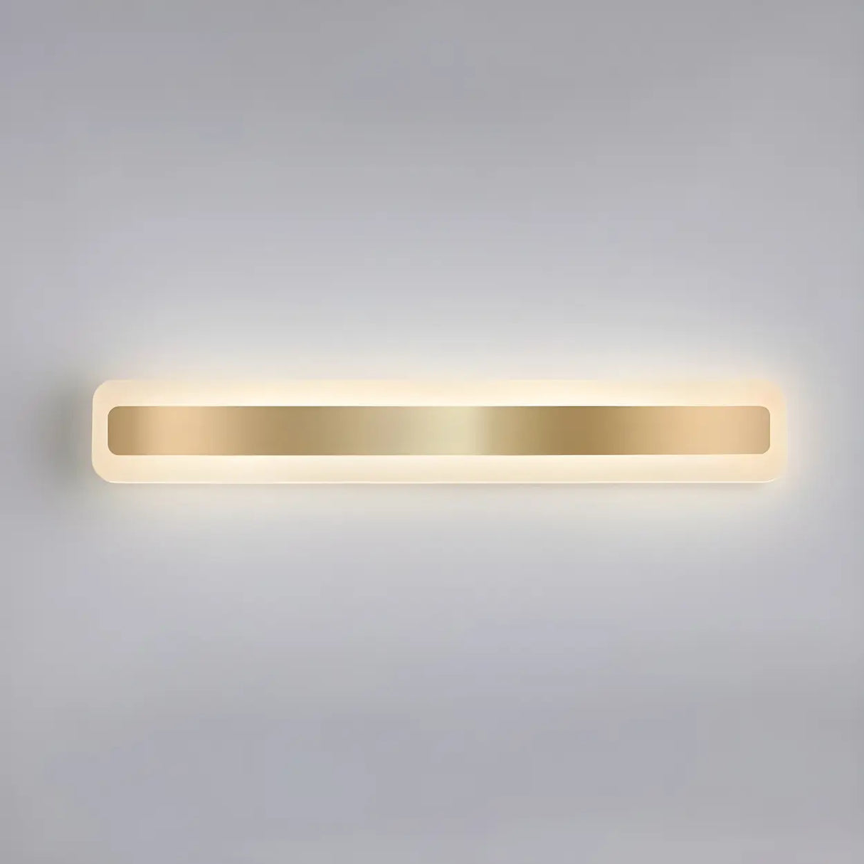 Gold Modern Rectangular LED Bathroom Vanity Light Image - 12