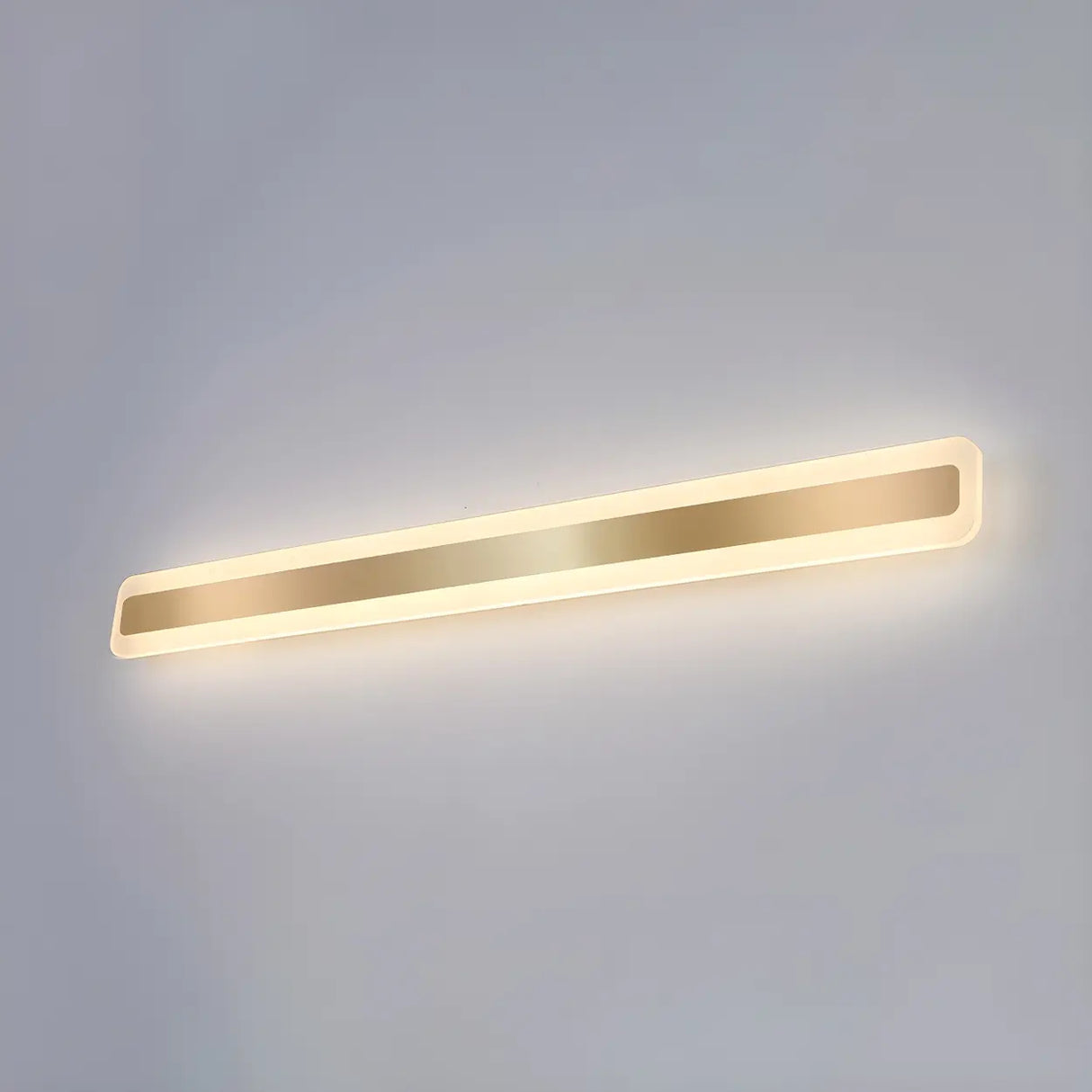 Gold Modern Rectangular LED Bathroom Vanity Light Image - 13