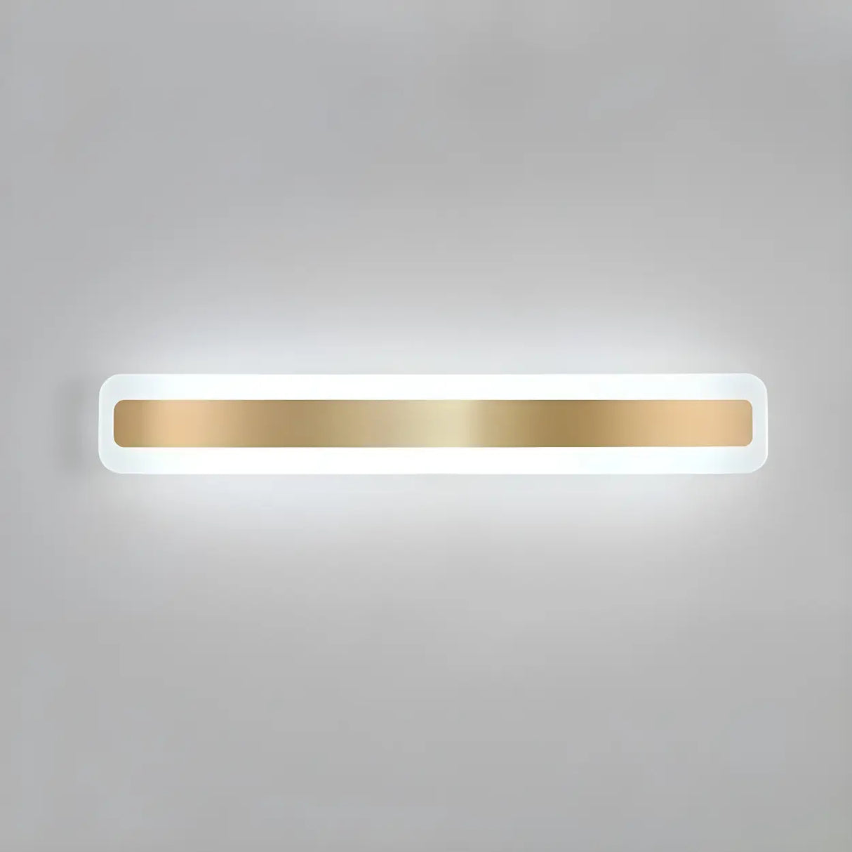 Gold Modern Rectangular LED Bathroom Vanity Light Image - 14