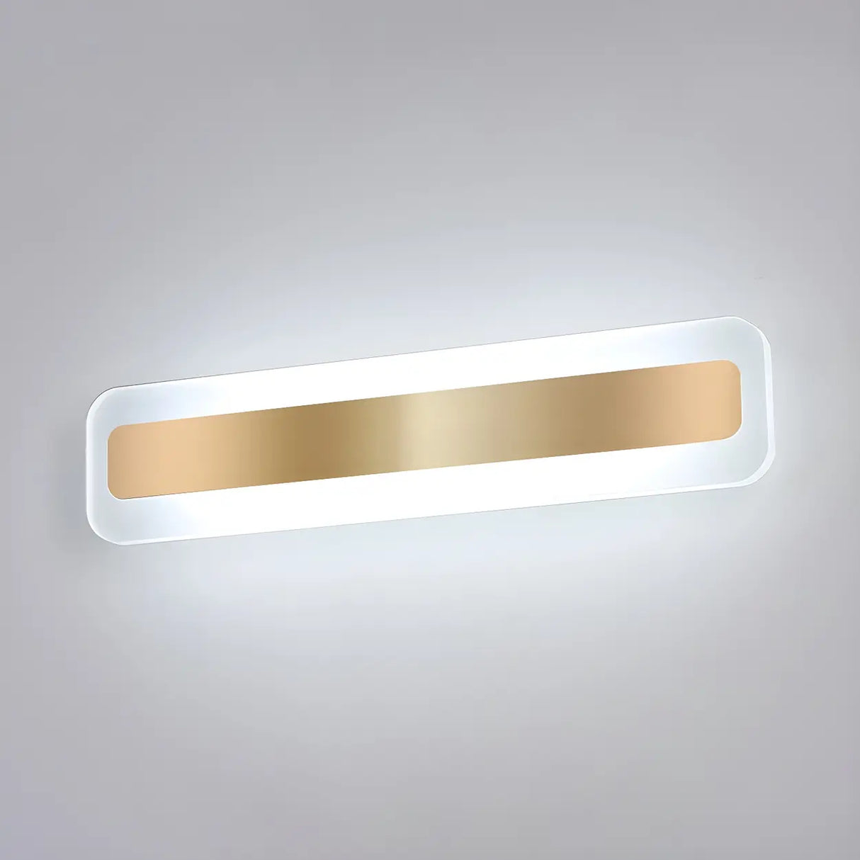 Gold Modern Rectangular LED Bathroom Vanity Light Image - 18