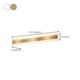 Gold Modern Rectangular LED Bathroom Vanity Light Image - 29