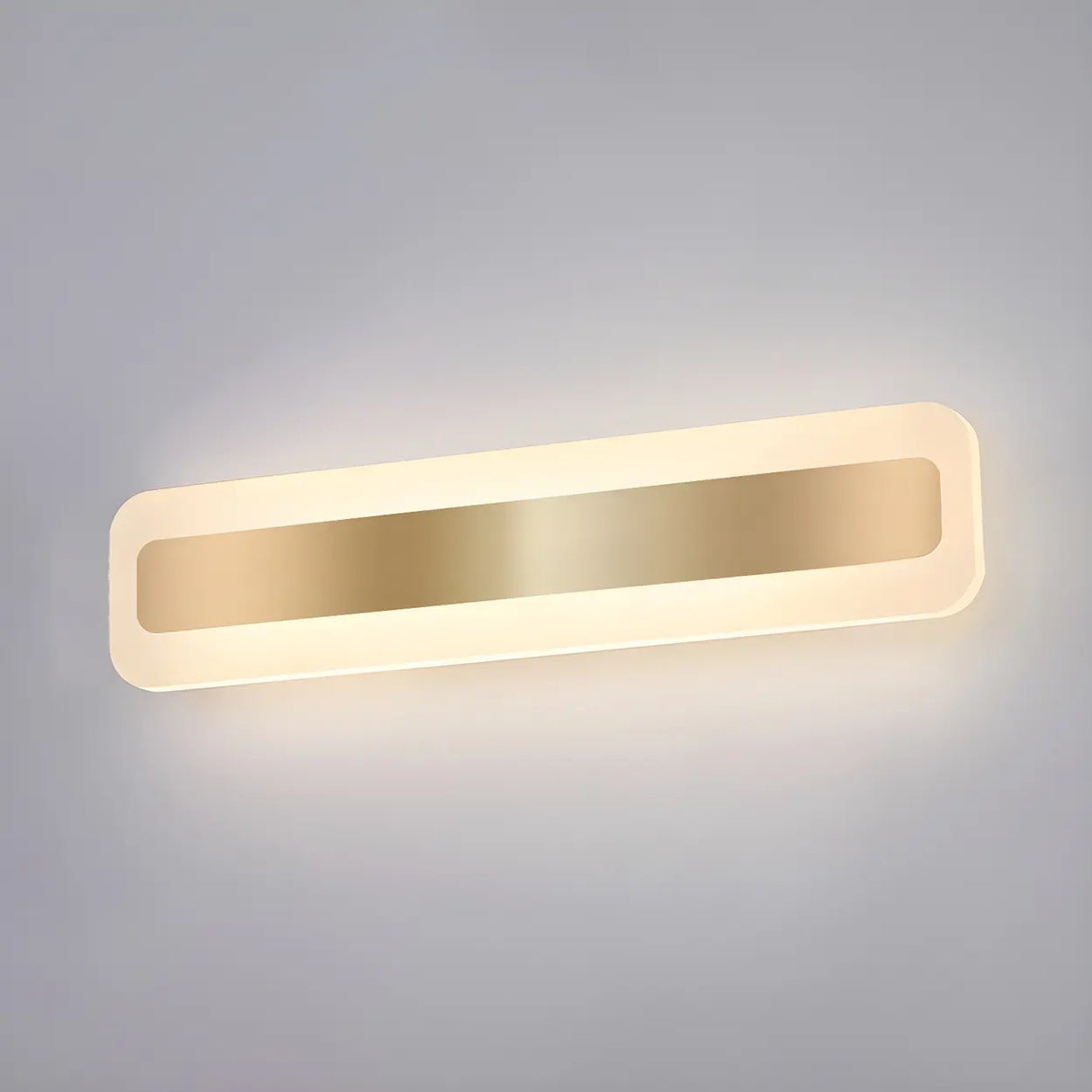 Gold Modern Rectangular LED Bathroom Vanity Light Image - 6