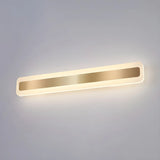 Gold Modern Rectangular LED Bathroom Vanity Light Image - 7