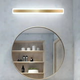 Gold Modern Rectangular LED Bathroom Vanity Light Image - 9