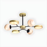 Gold Nordic Moon Frosted Glass LED Pendant Chandelier Image - 8