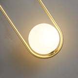 Gold Oval Frame Globe Light Wall Sconce Image - 12