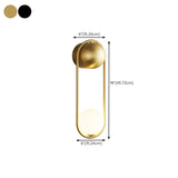 Gold Oval Frame Globe Light Wall Sconce #size