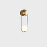 Gold Oval Frame Globe Light Wall Sconce Image - 2