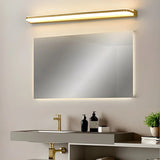 Gold Rectangular Acrylic Simple LED Vanity Light Image - 10